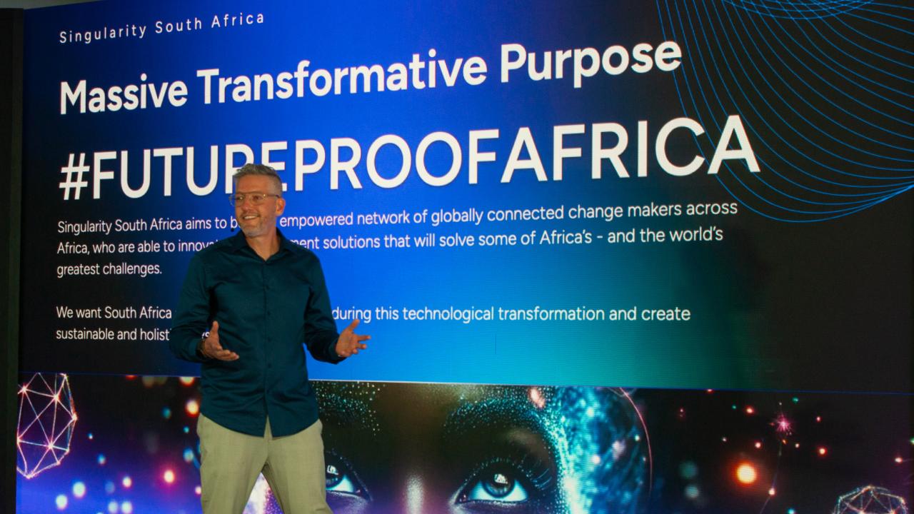 Co-CEO Mic Mann sharing his insights on exponential technology.